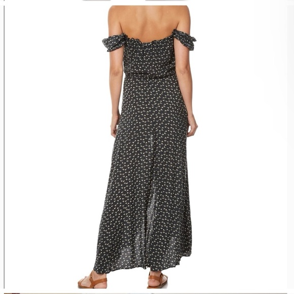 Auguste Leila Button Down Day Dress Size 2 in Black with White Dots - Picture 3 of 9